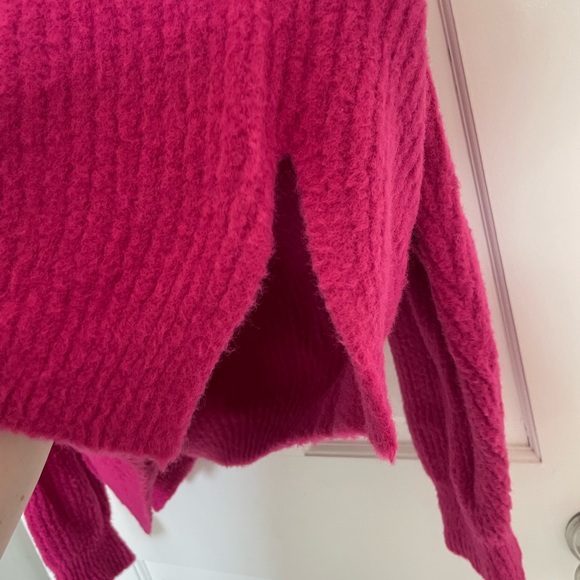 Hot Pink Arula (Altar’d State) V-Neck Sweater - Picture 3 of 4